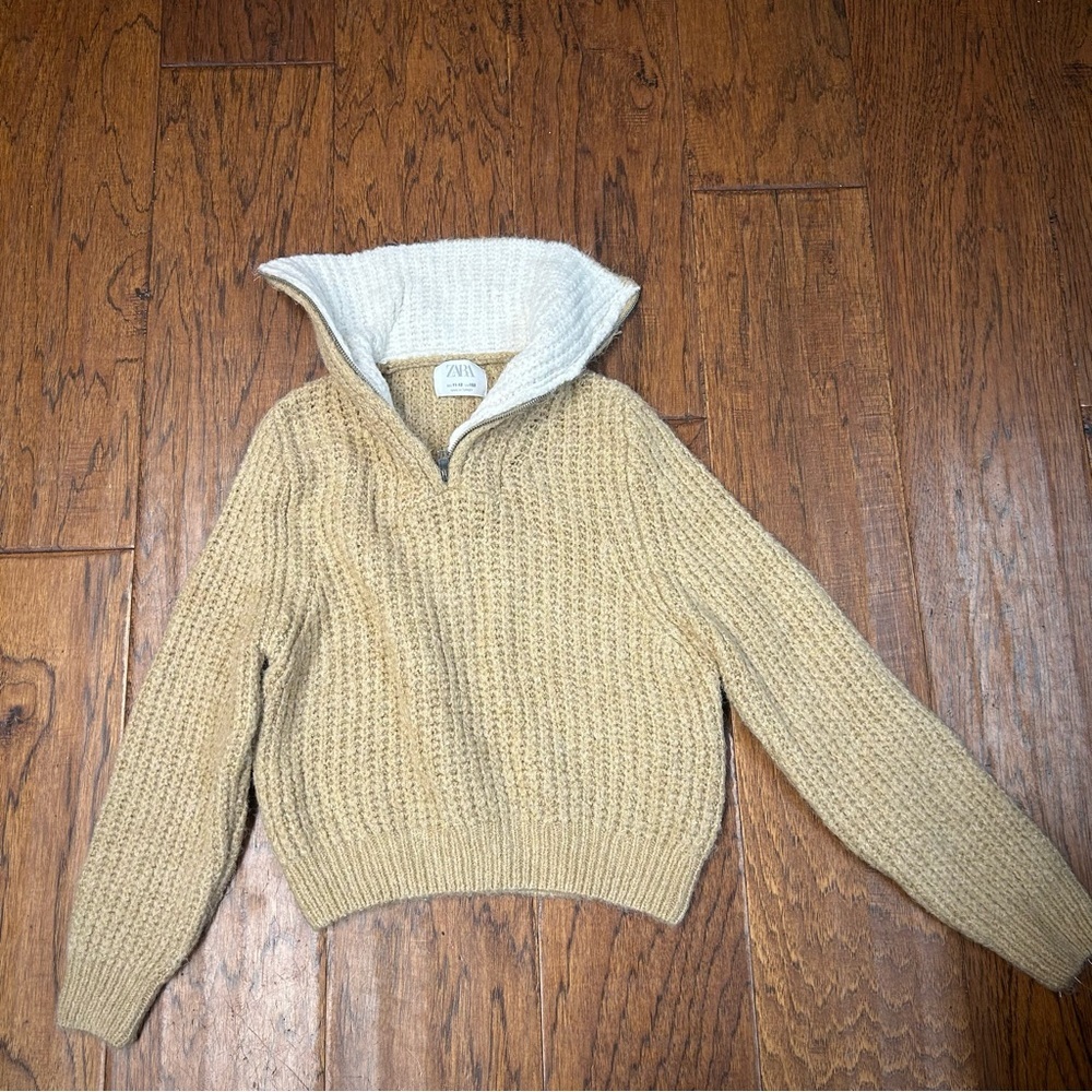 Zara boys Knit 1/4 zip Sweater
